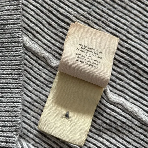 MOTH for ANTHROPOLOGIE Gray Knit Madison Park Poncho, size XS/S - Picture 7 of 10